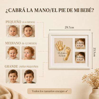 👣 Baby Hand & Footprint Keepsake Frame – Clay Print & Photo Memory Kit