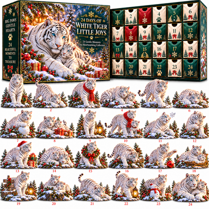 🐅 Majestic Yet Gentle! ❄️ 2026 White Tiger Advent Calendar – 24 Days of Winter Wonder!