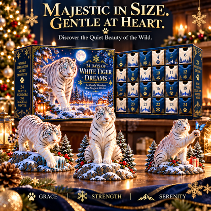 🐅 Majestic Yet Gentle! ❄️ 2026 White Tiger Advent Calendar – 24 Days of Winter Wonder!