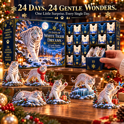 🐅 Majestic Yet Gentle! ❄️ 2026 White Tiger Advent Calendar – 24 Days of Winter Wonder!