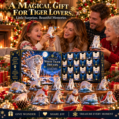 🐅 Majestic Yet Gentle! ❄️ 2026 White Tiger Advent Calendar – 24 Days of Winter Wonder!