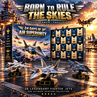 ✈️Ready to Rule the Skies?! 🔥  2026 Fighter Jet Advent Calendar – 24 Days of Air Superiority!