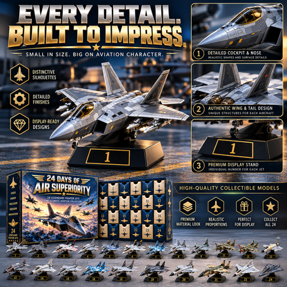 ✈️Ready to Rule the Skies?! 🔥  2026 Fighter Jet Advent Calendar – 24 Days of Air Superiority!