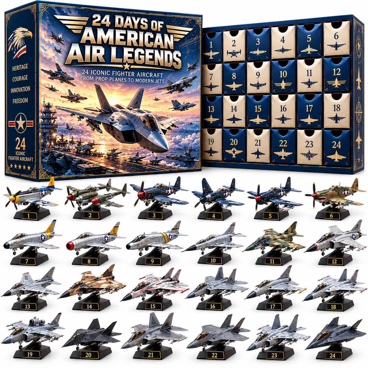 ✈️Ready to Rule the Skies?! 🔥  2026 Fighter Jet Advent Calendar – 24 Days of Air Superiority!