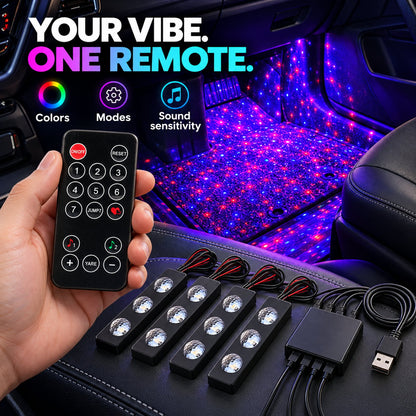 🚗4Pack Car Starry Ambient Lighting Kit