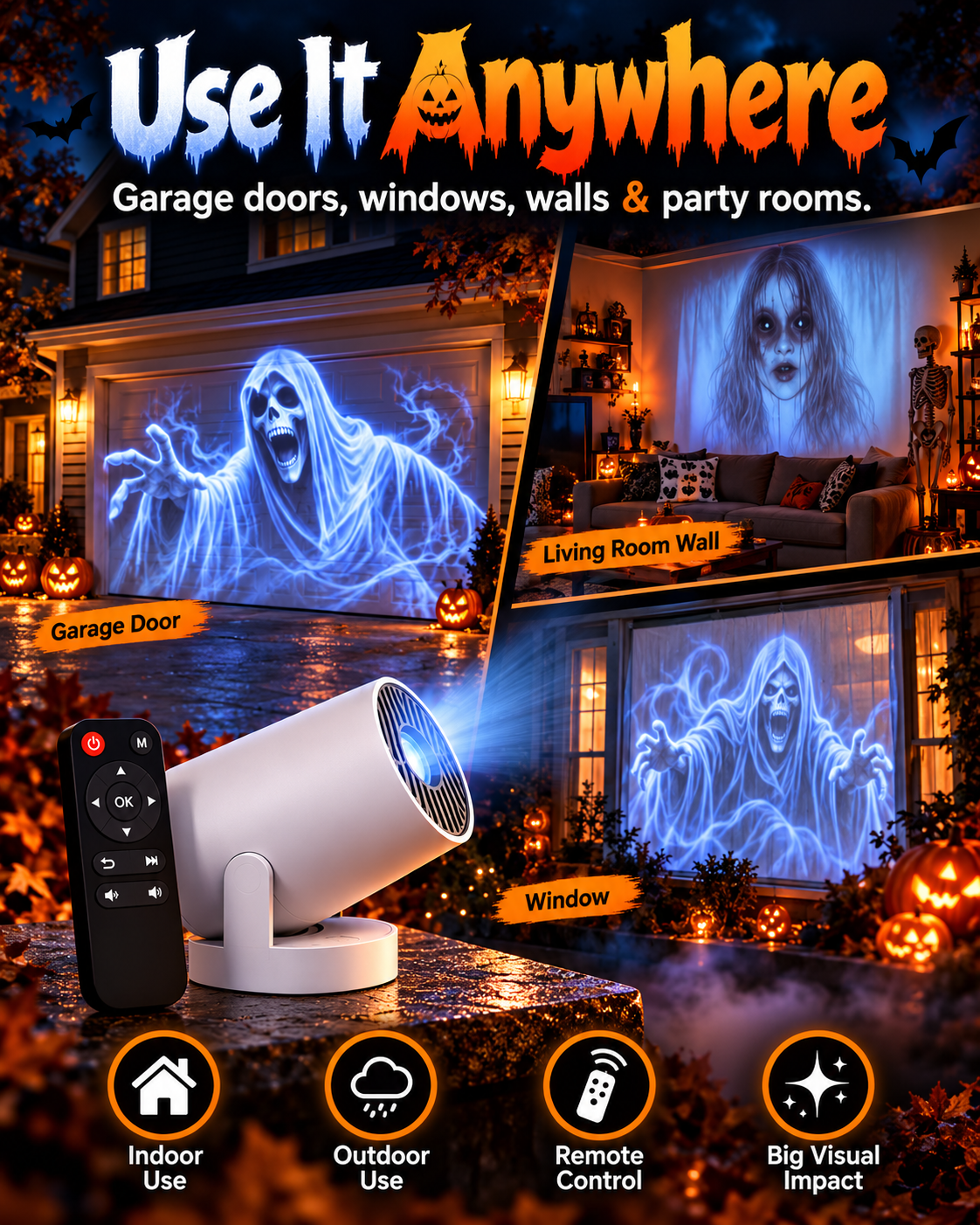 👻 Haunted Projector – Instant Halloween Scare Show