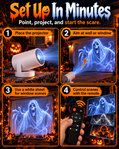 👻 Haunted Projector – Instant Halloween Scare Show