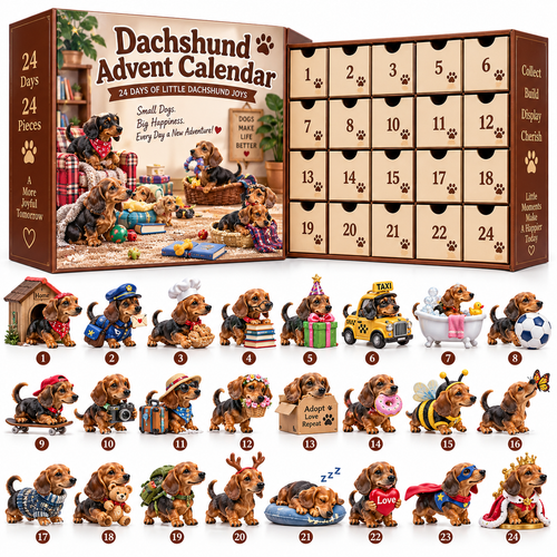🐶🐾24 Little Dachshunds, 24 Big Personalities — Dachshund Advent Calendar