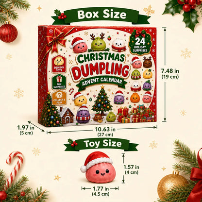 🎅 Christmas Special 🎄 24 Days of Mini Squishies Advent Calendar – Cute Daily Dumpling Surprises 🎁✨
