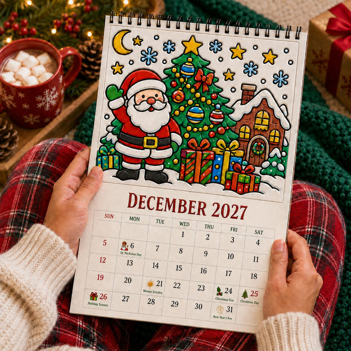 Color The Year 2027 Trace-By-Groove Creative Calendar - Image 14