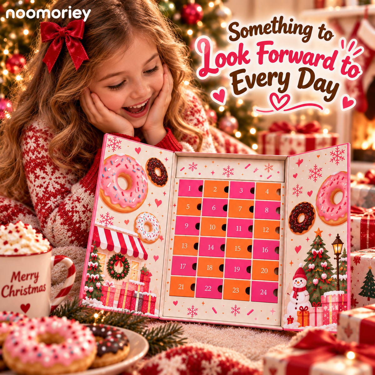 🍩 Donut-Themed Christmas Advent Calendar – 24-Day Holiday Surprise Countdown