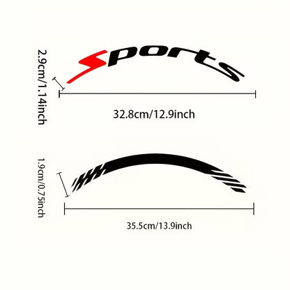 3D Racing Tire Lettering Kit-Suitable for cars and motorcycles