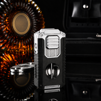 Vintage-Inspired Luxury Refillable Lighter - Black-Matte