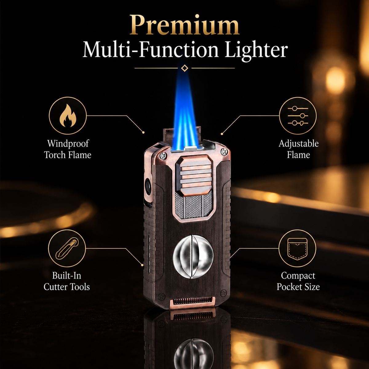 Vintage-Inspired Luxury Refillable Lighter - Detail 3