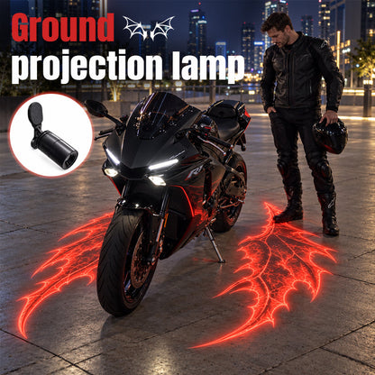 🏍️Motorcycle Devil Wing Projection Lights – Cool LED Ground Lighting for Riders!