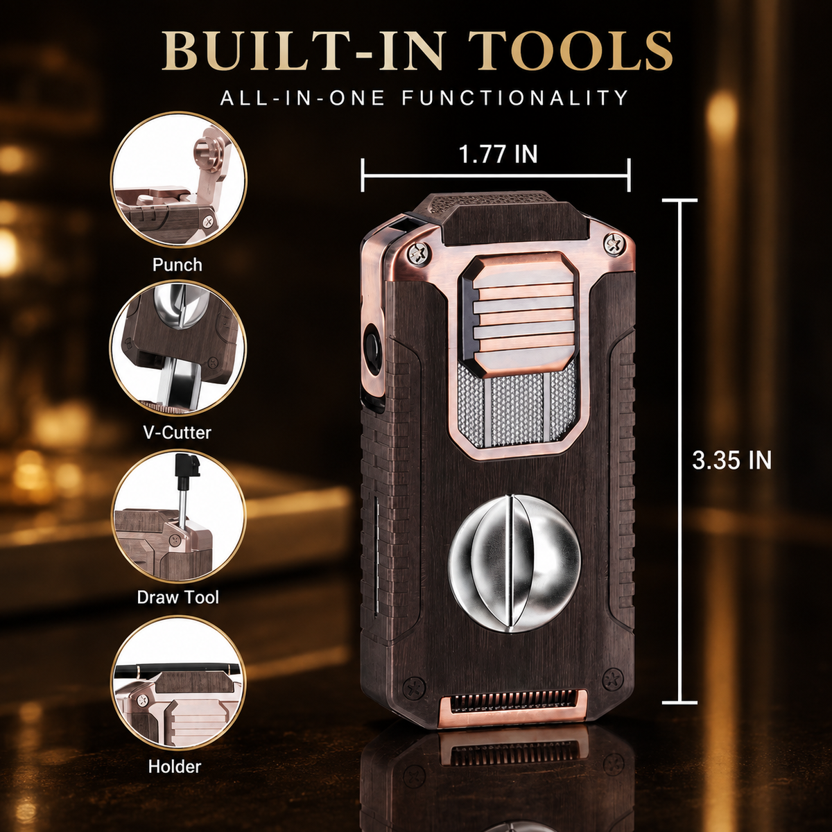 Vintage-Inspired Luxury Refillable Lighter - Detail 7