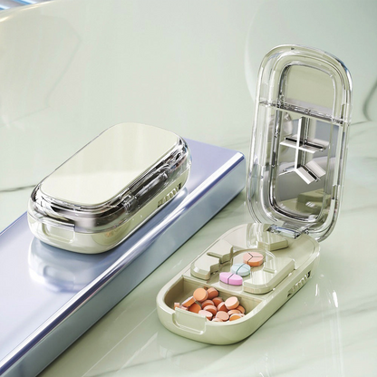 ⏳ Last day 49% OFF -💊Portable Pill Cutter/Splitter & Storage Case (Cuts into 1/2, 1/3, or 1/4 portions)