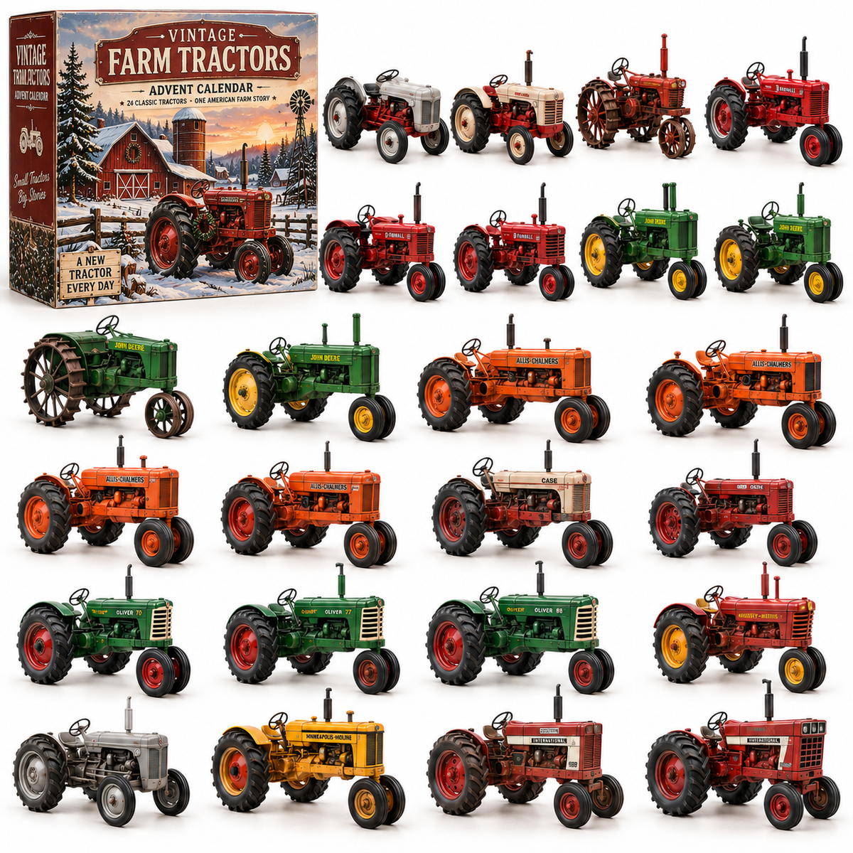 🎄 Christmas on the Old Farm – 24 Vintage Tractor Surprises