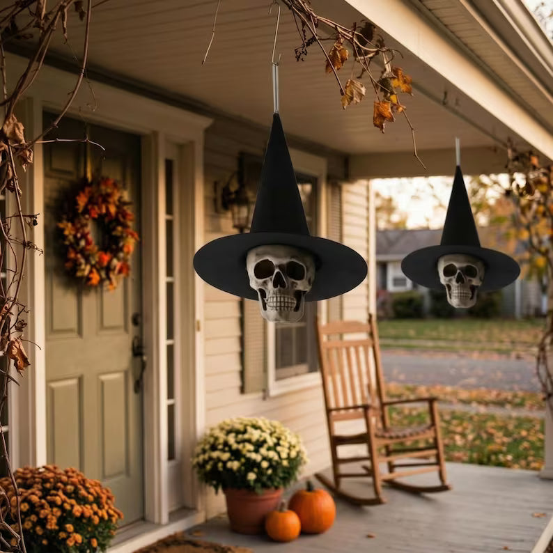Gothic Floating Skull Witch Hat