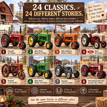 🎄 Christmas on the Old Farm – 24 Vintage Tractor Surprises
