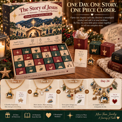✨The Story of Jesus – 24 Days of Faith Charm Necklace Collection