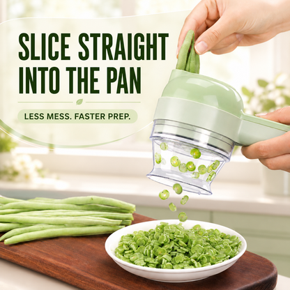 🧄 🌶️4-in-1 Handheld Electric Chopper: Slice, Mince, Peel & Auto-Clean!