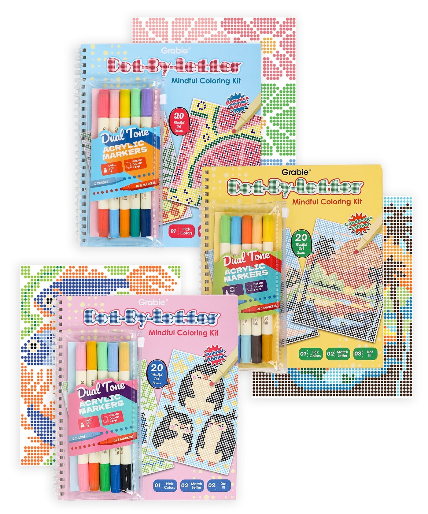 Dot-By-Letter Mindful Coloring Kit
