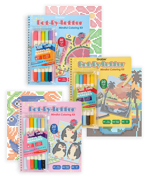 Dot-By-Letter Mindful Coloring Kit
