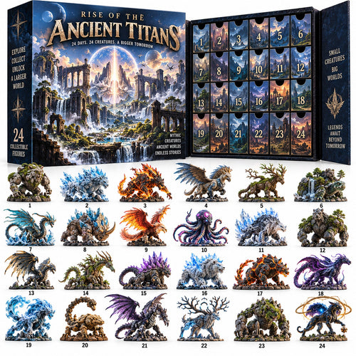 24 Days. 24 Creatures. One Legendary World to Discover. 🐉Rise of the Ancient Titans – 24 Days of Mythical Creatures Advent Calendar | Fantasy Collectible Figurines