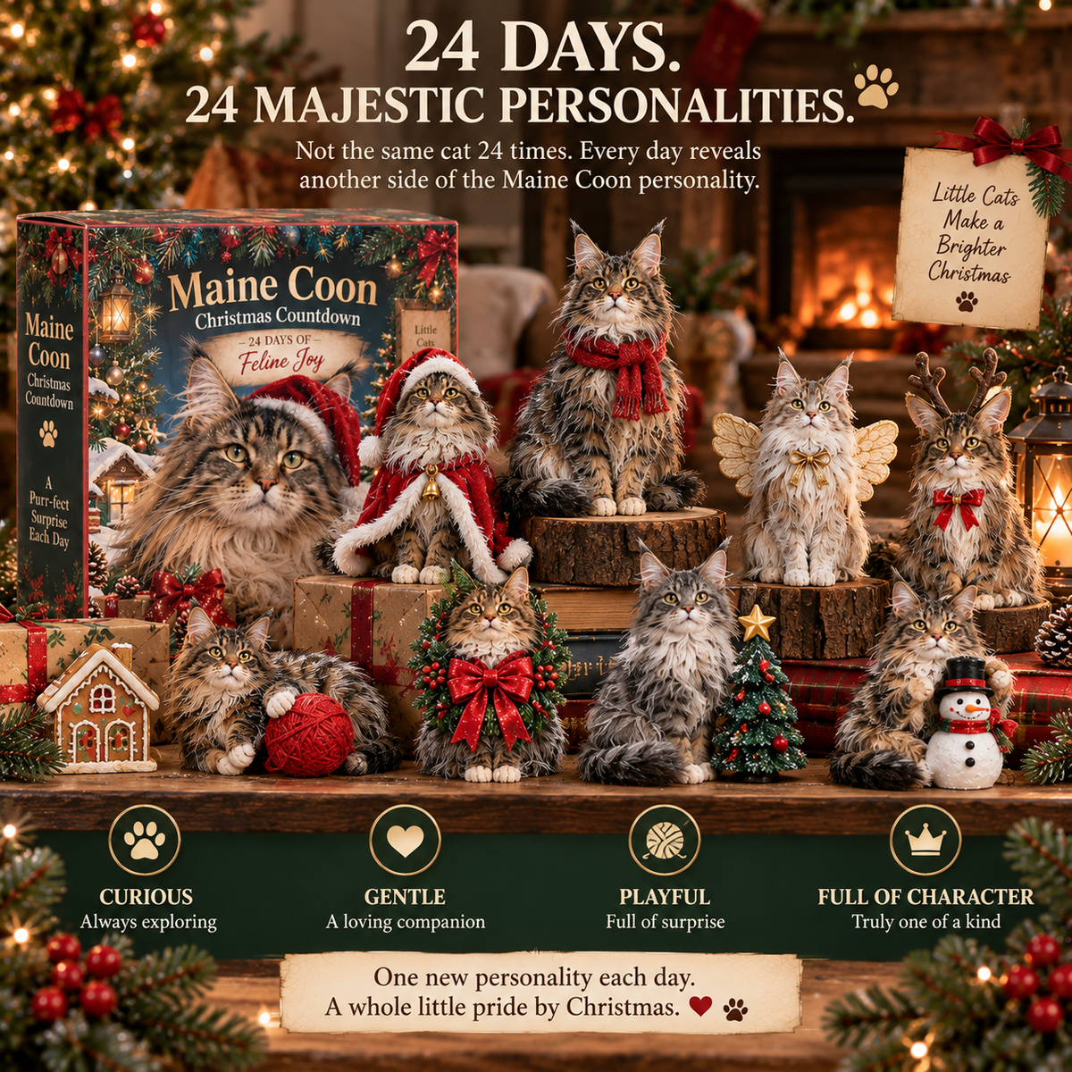 24 Days of Maine Coons – Majestic Looks, Gentle Hearts 🐾🎄