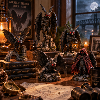 24 Days of Mothman – 24 Mysterious Cryptid Figurines | Gothic Folklore Christmas Countdown Collection