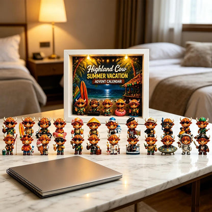 🔥FLASH SALE 50% OFF - 🏖️🐮Highland Cow Summer Vacation Advent Calendar 2026