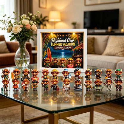 🔥FLASH SALE 50% OFF - 🏖️🐮Highland Cow Summer Vacation Advent Calendar 2026