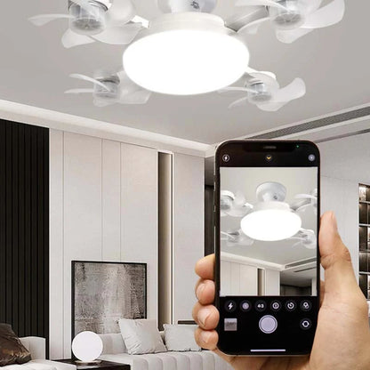 ❄️LAST DAY-50% OFF💡 2-in-1 Ceiling Fan Light 🔧No Wiring • No Tools • Just Screw It In
