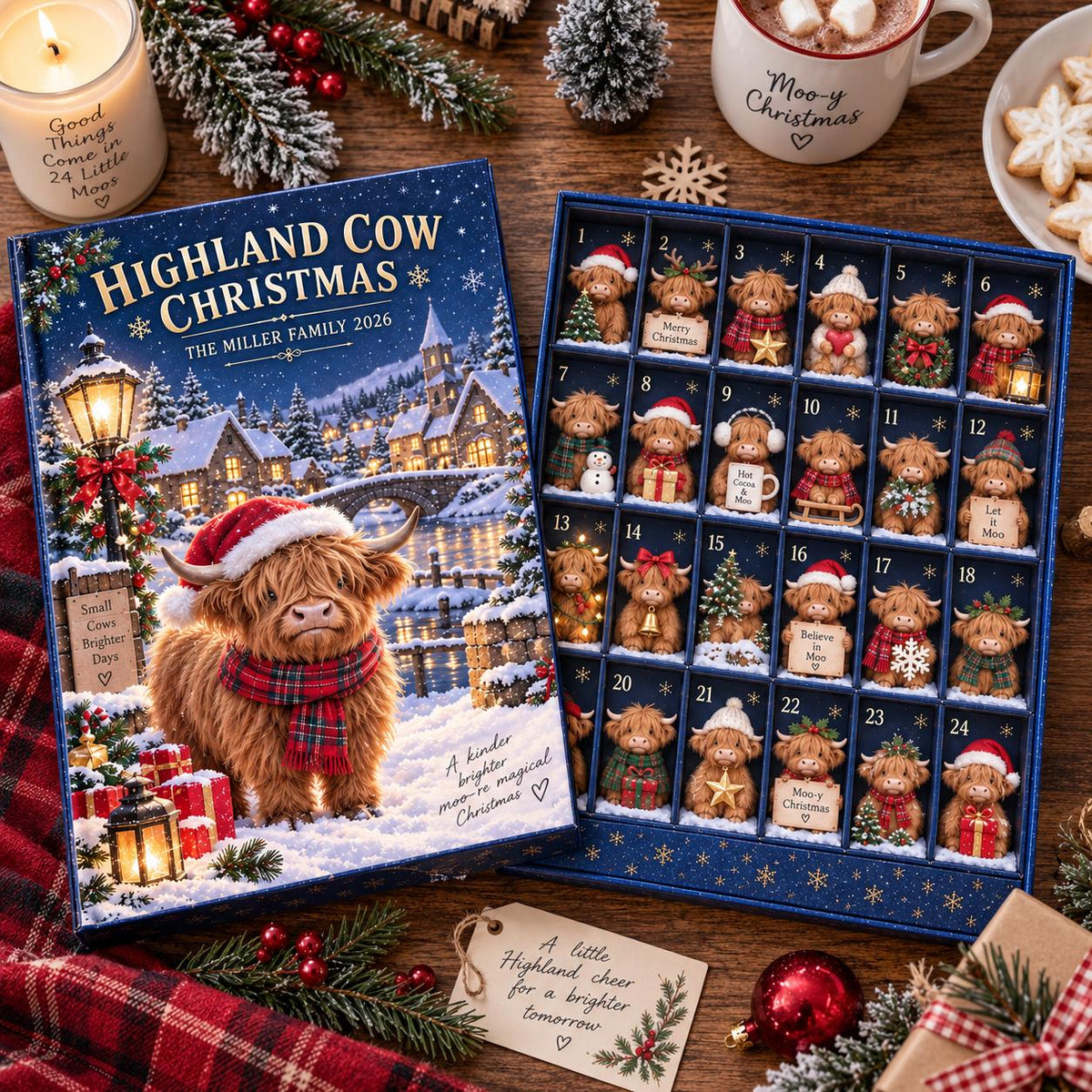 🎄🐮Highland Cow Advent Calendar 2026 24 Days