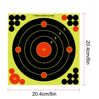 8x8 Inch Self-Adhesive Target Stickers  – Quick Peel & Stick Shooting Paper