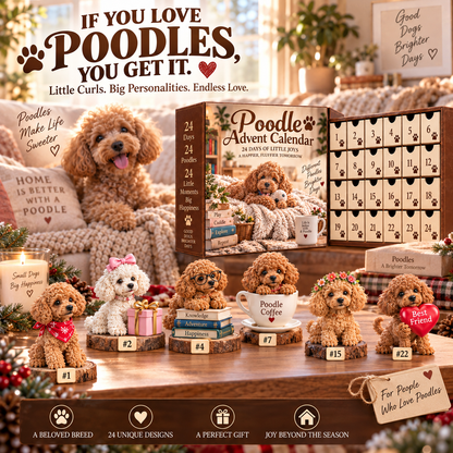 🐩24 Days of Poodle Happiness – Christmas Advent Calendar | 24 Unique Poodle Collectible Figurines