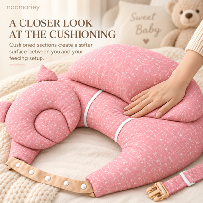 💗 Wearable Nursing Pillow – Wraparound Feeding Cushion with Adjustable Strap