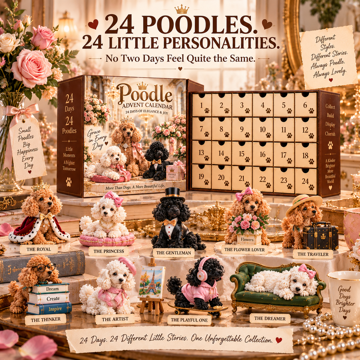 🐩 24 Poodles, 24 Elegant Stories – 24-Day Countdown Collection for Poodle Lovers