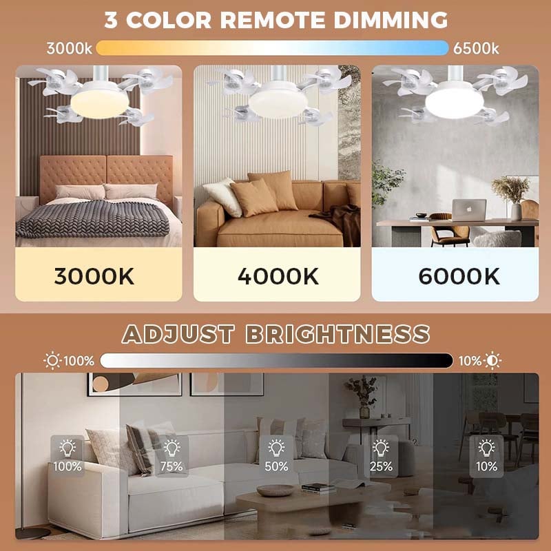 ❄️LAST DAY-50% OFF💡 2-in-1 Ceiling Fan Light 🔧No Wiring • No Tools • Just Screw It In