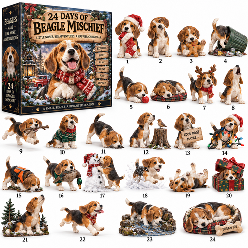 🔥 FINAL DAY – 50% OFF! 🔥24 Days of Beagle Mischief – Born to Hunt, Ready to Ruin Christmas!