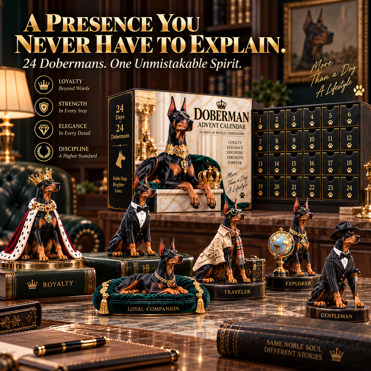 🐕‍🦺One Noble Soul, 24 Different Stories – Doberman Countdown Collection