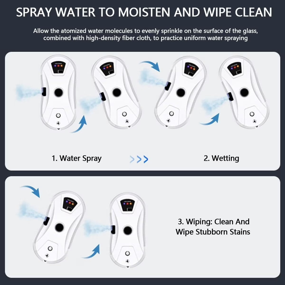 Smart Spray Window Washing Robot For Glass Cleaning