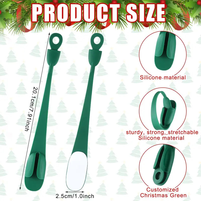 Reusable Silicone Christmas Garland Hangers – 12/24 Pack - Brown 24 Pcs