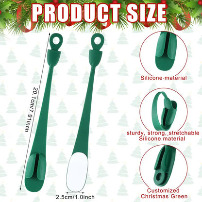 Reusable Silicone Christmas Garland Hangers – 12/24 Pack - Brown 24 Pcs