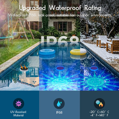 💥49% OFF💥Solar Floating Pool Lights, RGB Pool Lights with Remote Control