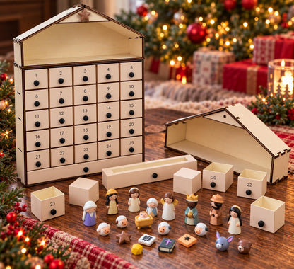Nativity Advent Calendar 2026 – 24-Day Christmas Countdown with Nativity Figures