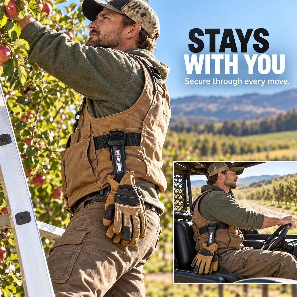 Utility Glove Storage Snap Clip | Never Lose Your Work Gloves Again