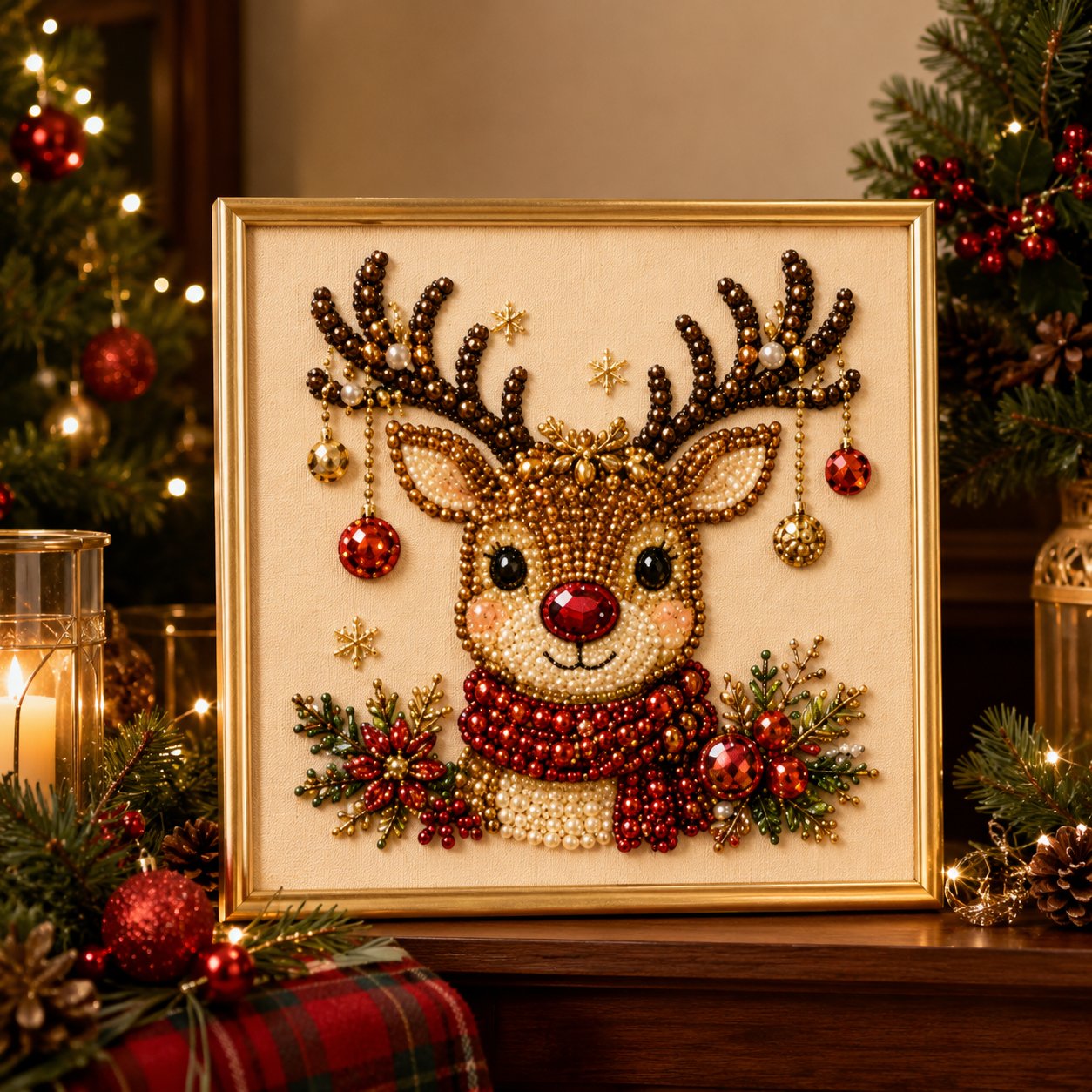 🎨💎DIY Christmas Pearl Diamond Art Kit-🧘Relaxing, Beginner-Friendly & Fun to Create