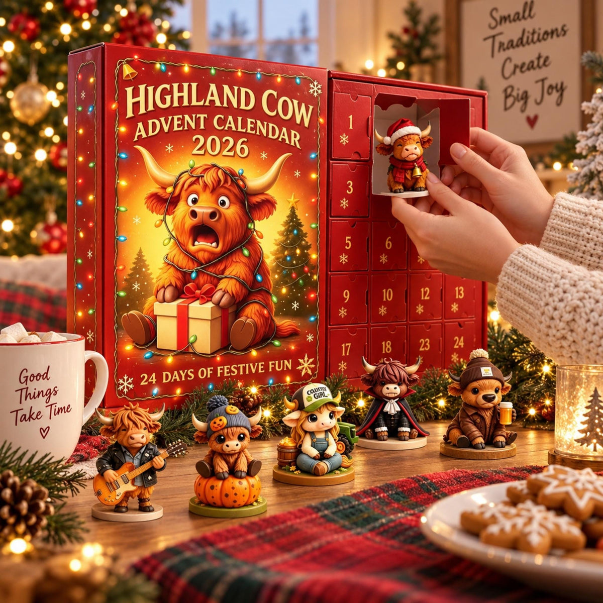 🎄🐮Highland Cow Advent Calendar 2026-3D Model